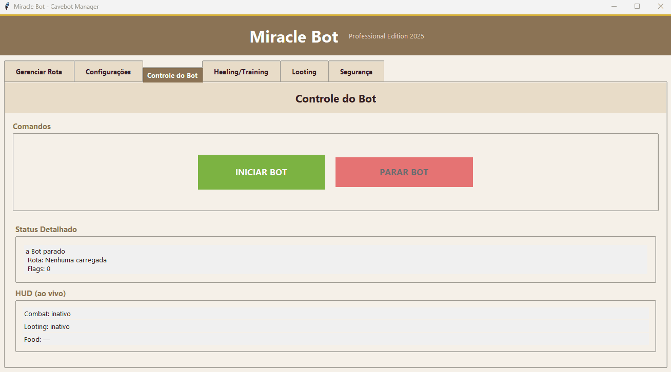 Miracle Bot — Iniciar bot